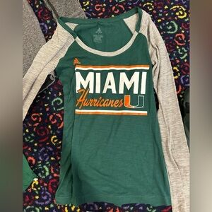 University of Miami Long Sleeve Adidas Shirt